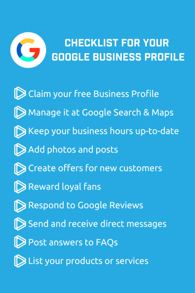 Checklist for your Google Business Profile