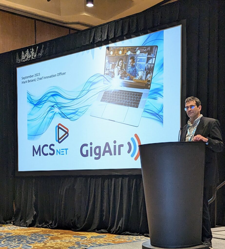 MCSnet's Chief Innovation Officer, Mark Beland, speaks at a partner conference hosted by MBSI WAV where Cambium Networks is one of the leading suppliers of milliwave equipment.