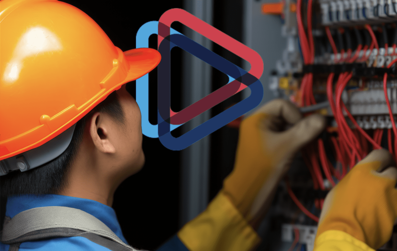 Reach Out to MCSnet for Expert Support: Image of a technician wearing an orange hard hat working on an internet server. MCSnet icon inserted in the image.