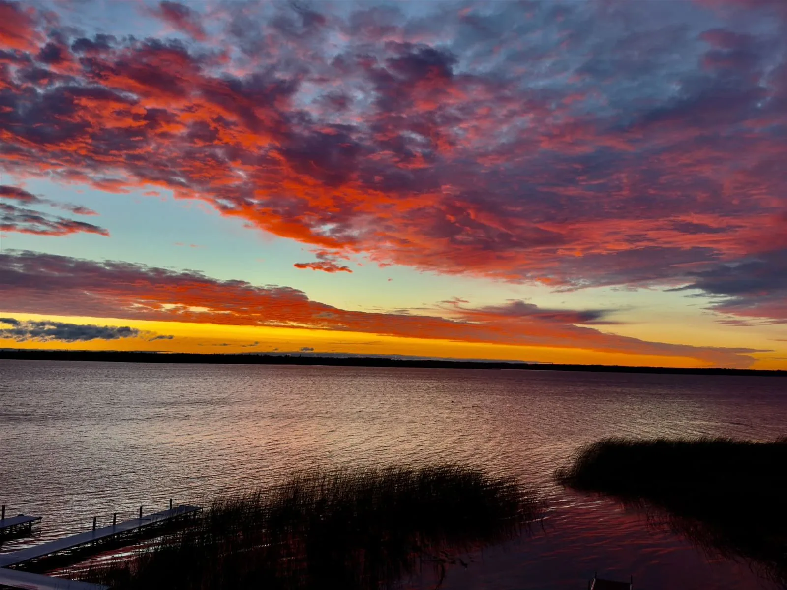 Sunset over Lac La Nonne, Alberta