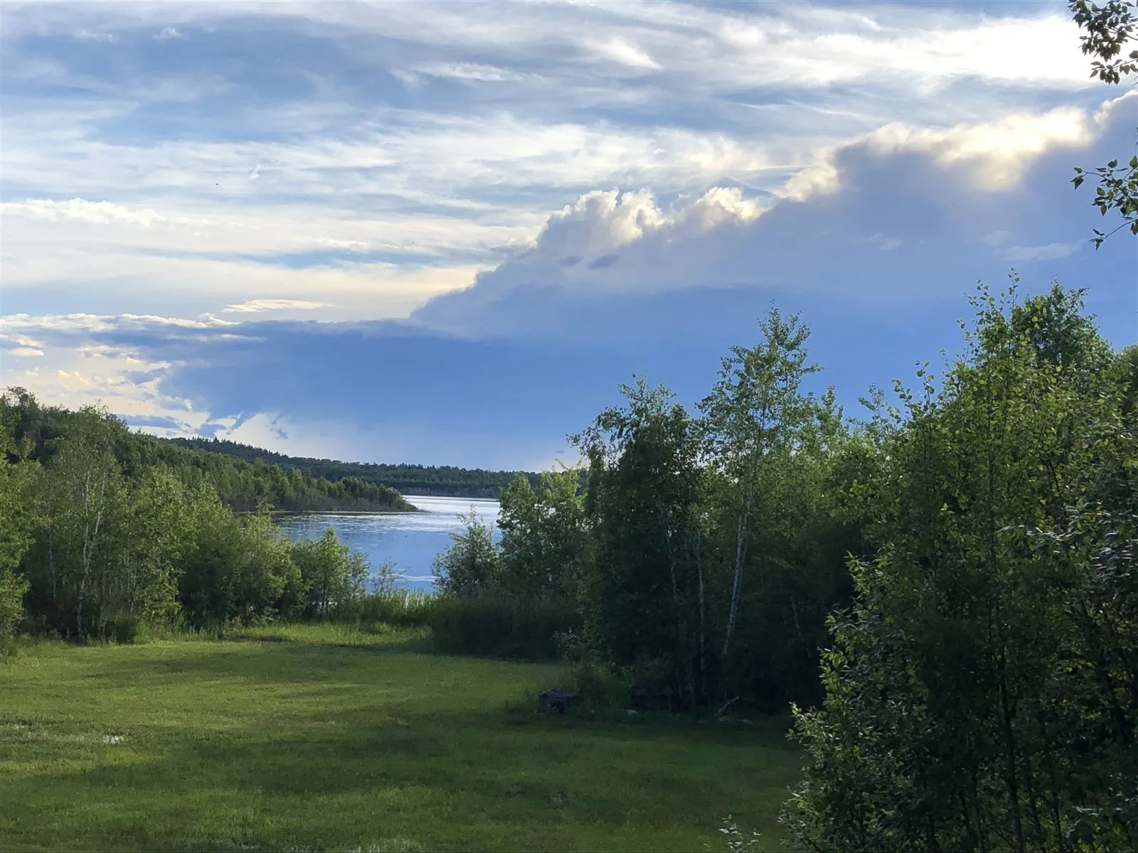 Evening view over Lower Mann Lake, Alberta