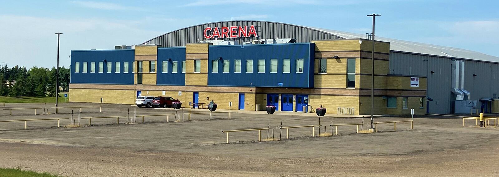 Exterior of the Viking Carena Complex, the town's multi-sheet arena and recreation centre